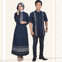 Couple Dress Wulan Blue - Baju Muslim Kualitas Premium Warna Biru