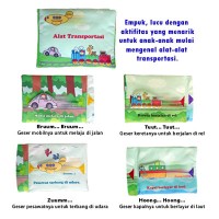 Jual Mainan edukatif edukasi anak bayi balita buku bantal Alat Transportasi Murah
