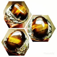 Jual CINCIN BATU AKIK BIDURI SEPAH / TIGER EYE HOT CRYSTAL Murah