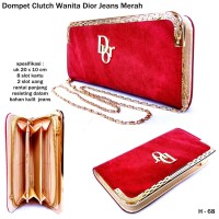 Sling bag dior jeans merah