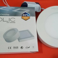 Jual LAMPU PANEL LED 6 WATT HOLIC OUTBOW BULAT (KUNING) TEMPEL PLAFON Murah