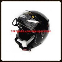 Jual ZEUS 210 HELM RETRO CLASSIC IMPOR BLACK HITAM M L XL Murah