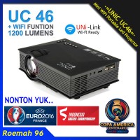 Jual Unic UC46 WIFI 1200 Lumens Mini Projector | Portable Proyektor UC 46 Murah