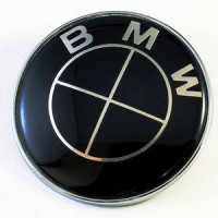 Jual Emblem BMW hitam-hitam 82mm kap mesin / bagasi Murah