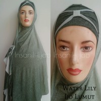 Kerudung Langsungan Jilbab Instant (Waterl Lily Ijo Lumut)
