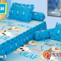 Saputra Sprei The Frozen Olaf Twin ranjang 2in1 Blue 120x200