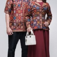 Sarimbit Pasangan Keluarga Gamis Couple Batik 1647 Maroon