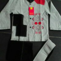 Baju Koko Anak WD 06 hitam putih
