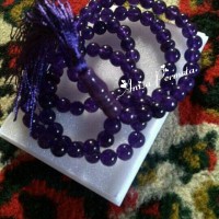 Jual Tasbih batu Kecubung ungu isi 99 Murah