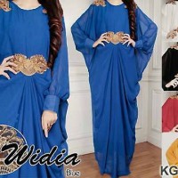 Gamis Kaftan Muslim Bordir Widia Dress KG1483