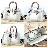 Tas HERMES himalayan birkin with syal 902# | Tas Wanita