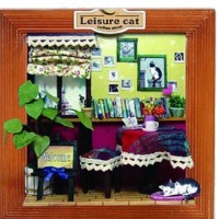 Jual Rumah Miniatur DIY Pigura 3 Dimensi Kucing 16x4x16cm LCC. Murah