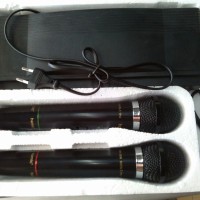 Jual mic microphone dua double tanpa kable wireless HOMIC HM-306 HM 306 Murah