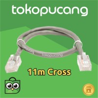 11m Kabel LAN utp cat5 / cat5e siap pakai Cross | Jaringan | POE