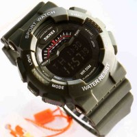 JAM TANGAN ORIGINAL PRIA MURAH SKMEI REPLIKA G SHOCK GLS 100 COKLAT