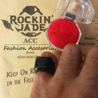 Jual Cincin Ring Black Jade Kotak Depan Murah