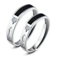 cincin pernikahan, cincin tunangan, cincin couple kawin perak hitam