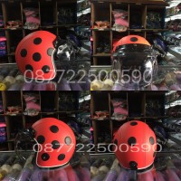 Helm Bogo Merah Hitam / Kepik / Animasi