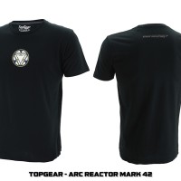 Jual Tshirt / Kaos Superhero Topgear Tony Stark Iron Man Arc Reactor Mark42 Murah