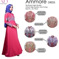 pusat grosir baju new ammore dress bruklat velvet non furing