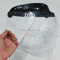 Jual Asesoris Helm Kaca Bogo Asli Import Warna Clear Putih NMWA Murah