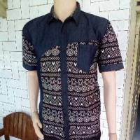 Jual batik kombinasi jeans Murah