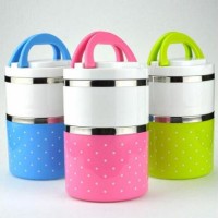 Jual Rantang 2 Susun Polkadot,Stainless Murah