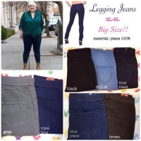 Jual Celana Jeans Wanita Pinggang Karet JUMBO SIZE 35 - 40 Murah