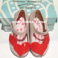 Jual Sepatu Jelly Anak Flat Shoes Mini Melissa Love Wings White Smoke Murah