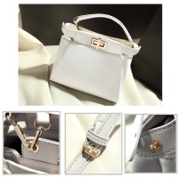 80619 White PU - Tas Import Wanita / Batam / Hermes / Fashion Korea