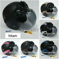 Jual Helm Bogo Retro Bonus Kacamata Retro Kulit 3UPU Murah