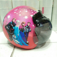 Jual Helm Anak Retro Lucu Model Bogo Frozen I9NJ Murah