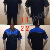 Jual Seragam Crew/Kemeja Kombinasi/Baju Kerja/Mekanik/Office Boy/Bengkel Murah