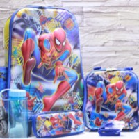 Jual Tas Trolley Anak 6D 4 Set in 1 Spiderman Murah