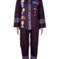 (3-4 THN)Setelan 3 In 1 Baju Koko Anak Motif Lengan Panjang BML.014-CT