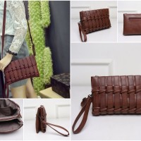Jual Tas selempang wanita import mini bag 21405 Brown Murah