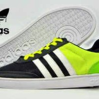 SEPATU KETS OLAHRAGA PRIA KEREN - ADIDAS TWIN RACER KUNING HITAM GO