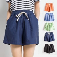 Jual celana wanita fashion jepang pakaian katun jogger kulot pendek flare Murah