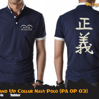 Jual Marine Stand Up Collar Navy Polo (Kaos Polo One Piece - PA OP 03) Murah