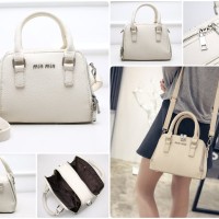 Tas wanita import handbags cantik elegan 21424 Rice White
