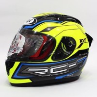 Helm KYT RC 7 Seven RC7 Full Face Black Yellow Fluo