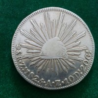 Jual koin perak silver coin meksiko 8 R 1825 # kode 210 Murah