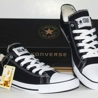 sepatu pria wanita converse allstar hitam slim tipis murah