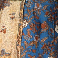Bahan Batik Sutera - Biru Royal