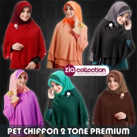 Zia Hijab/Jilbab Terbaru 2016 Khimar Pet Chiffon 2Tone |Zia Collection