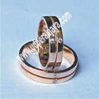 Cincin Kawin Perak Lapis Emas LES.023
