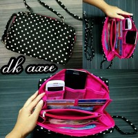 Jual tas dompet wanita sling bag polkadot Murah