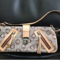 tas guess asli handbag wanita merk warna dasar coklat abu unik murah