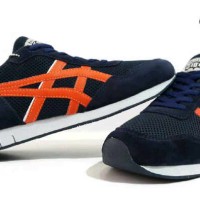 Sepatu Pria Asics tiger onitsuka navy oren