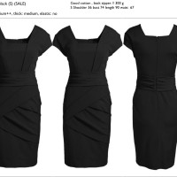 867511 BAJU BODYCON MIDI DRESS HITAM BLACK SIMPLE ELEGAN ANGGUN KANTOR